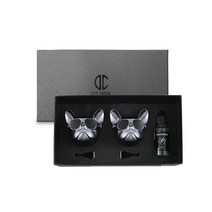 디씨네트워크 차량용 불독 방향제 무광실버 2개 오일향, 1세트, 클린코튼