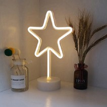 메이징초이스 led 네온사인 수유등 별, 혼합색상