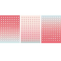 아이앤 다꾸 그라데이션 숫자 이니셜 스티커 3종 세트, 1, 1세트