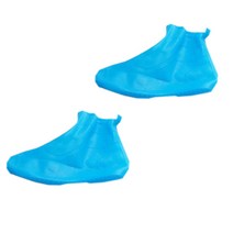 3초쿨 실리콘 신발 방수 레인커버, L, 파랑