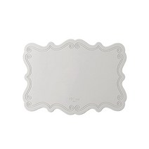 VBCCASA 사각 실리콘 플레이스매트, 바로크 그레이, 400mm x 260mm x h 3mm