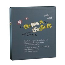 리빙홈디테일 이쁜 디자인 가족 포토앨범 36.2 x 35.2 x 6.5 cm, 할리데이해피, 60매