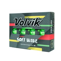 볼빅 비비드 소프트웨이브 골프공 3피스 12p, 그린, 1세트