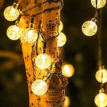 모던컨츄리 태양광 LED 버블볼S 감성캠핑 줄조명 200구 22m, 따뜻한색