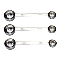 이홈베이킹 스텐 양면 계량스푼 15cc + 5cc, 3개