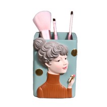메이징초이스 소녀 캐릭터 연필꽂이 D세트, 혼합색상, 1개
