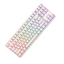몬스타기어 RGB 후아노축 퀵스왑 기계식 키보드 청축, 화이트, 닌자87PRO, 텐키리스
