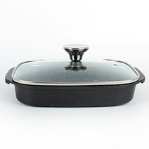 마시피렌체 인덕션 직사각 그릴팬 블랙, 중(22 x 19 x 4.5cm), 1개