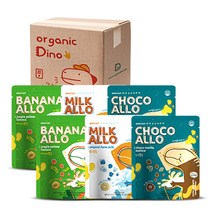 오가닉디노 바나나알로 2p   밀크알로 2p   초코알로 2p 세트, 바나나, 밀크, 초코, 1세트