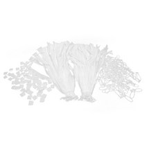 구디백 선물 포장 그물망 100p + 포장클립 100p, 화이트, 1세트
