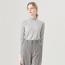 탱커스 여성용 소프트 하프넥 데일리 긴팔 니트 TU3KP007L0