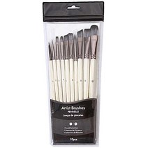 벨리안 수채화 유화 플랫붓 10종 세트, 1세트