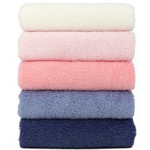 심플리 고급 호텔수건 150g 40수 코마사, 5개, 화이트, 연핑크, 진핑크, 연블루, 진블루