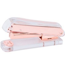 더벨라 디에스 고급형 투명 로즈골드 사무용 호치키스, 핑크, 1개