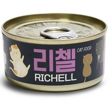 테비토퍼 고양이 리첼 캔 80g, 헤어볼, 24개