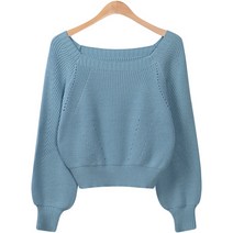 레몬소울 여성용 랑크 스퀘어 퍼프 니트티