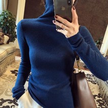 페이퍼먼츠 여성용 터틀넥 두툼 슬림핏 긴팔 니트 스웨터 02757
