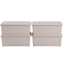 아이리스코리아 쁘띠 컬러 팬트리 리빙박스 NSTB-11 12L, 4개, 아이보리