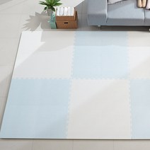 따사룸 PE 유아용 퍼즐 매트 100 x 100 x 2.5 cm, 스카이 블루, 6개