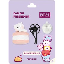 로이체 BT21 Minini 차량용 송풍구 클립 거치 방향제 알제이 블랙허니향, 1개입, 1개