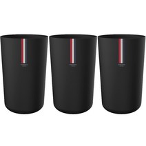 파리지앵 오픈형 휴지통 원형 20L, 3개, 블랙