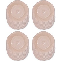 이지앤 다회용 칼라 PS접시 핑크 22cm, 40개입, 1개