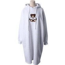 셀레펙 곰돌이 패치 박시 롱 후드 원피스 cpops8220k2a
