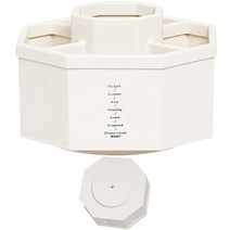 심플리앤 데스크 정리왕 다용도 360도 회전 연필꽂이, 화이트, 1개