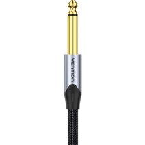 벤션 프리미엄 6.5mm 6.35mm TS 마이크 오디오 케이블, 혼합색상, BASHF 1m