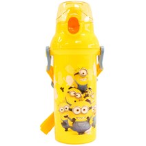 릴팡 미니언즈 앵커 원터치 어깨끈 물통, 혼합색상, 480ml