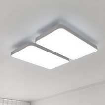 LED등 베젤리스 거실2등 100W 주광색 6500K 705 x 650 mm, 백색