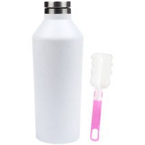 아르크 벨류 스텐 진공 텀블러 + 세척솔 세트, 500ml, 화이트