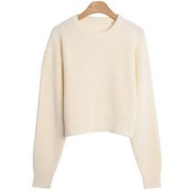 여성용 포넨라 루즈핏 라운드넥 크롭 니트 cpnt4007k2a