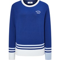 헤지스골프 PLAY KNIT 팁 포인트 라운드 스웨터