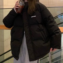 메이첼 여성용 빵빵한 오버핏 컬러 데일리 베이직 패딩 01770