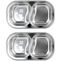 아동용 쿨디노 스텐 2구 접시, 2개