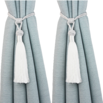 에덴스톨 커튼끈 모던 면 린넨, 화이트, 2개