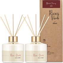 살림백서 라이스 앤 허브 디퓨저 200ml x 2p, 블랙체리, 2개