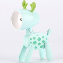 얼룩사슴 휴대 미니 스탠드 램프, 그린사슴