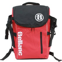 벨랑 프리미엄 인라인스케이트 보호대 헬멧 수납 백팩, 레드 + 블랙