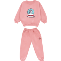 아동용 유키즈 스노우볼 기모 맨투맨 + 팬츠 세트