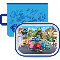 르번 고고다이노 식판 + 도시락 가방 세트, 혼합색상