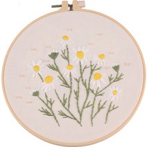 위즈앤위즈 누구나 DIY 프랑스자수 패키지 20cm, 야생화 01, 1세트