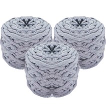 위튼 DIY 목도리 만들기 아이스 스트립 뜨개실 3p, 3개, 그레이