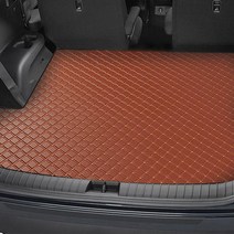 지엠지모터스 퀼팅 가죽 트렁크매트 풀세트, 기아 기아 k8 하이브리드, 브라운