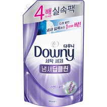 다우니 프리미엄 액상세제 냄새딥클린 퍼플 라벤더 클린 리필, 1.8L, 1개