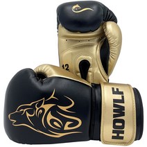 하울프 프로 복싱글러브 340g, 블랙 + 골드