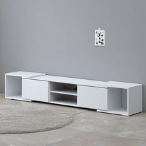 데코퍼니쳐 데니 확장형 도어 거실장 1200, 화이트