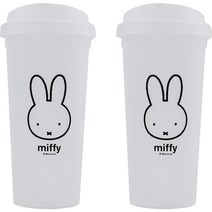 키친유 미피 리유저블 텀블러 2p, 520ml, 반투명