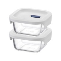 락앤락 탑클라스 실리콘 뚜껑 정사각 유리 밀폐용기 300ml, 단품, 2개